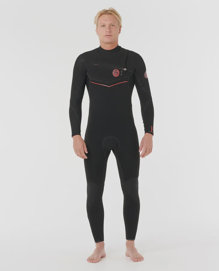 Flashbomb Fusion 4/3 Chest Zip Wetsuit - Black
