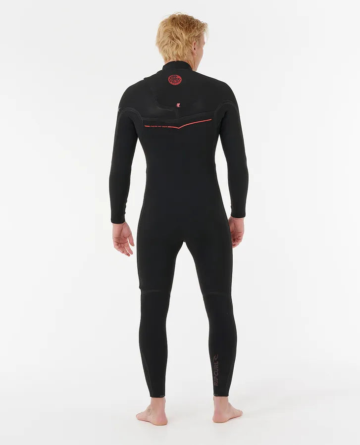 Flashbomb Fusion 4/3 Chest Zip Wetsuit - Black