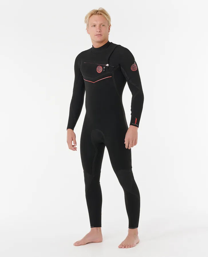 Flashbomb Fusion 4/3 Chest Zip Wetsuit - Black