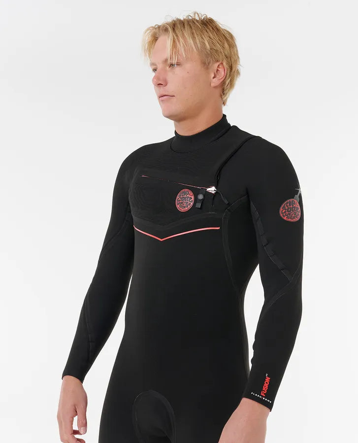 Flashbomb Fusion 3/2 Chest Zip Wetsuit - Black