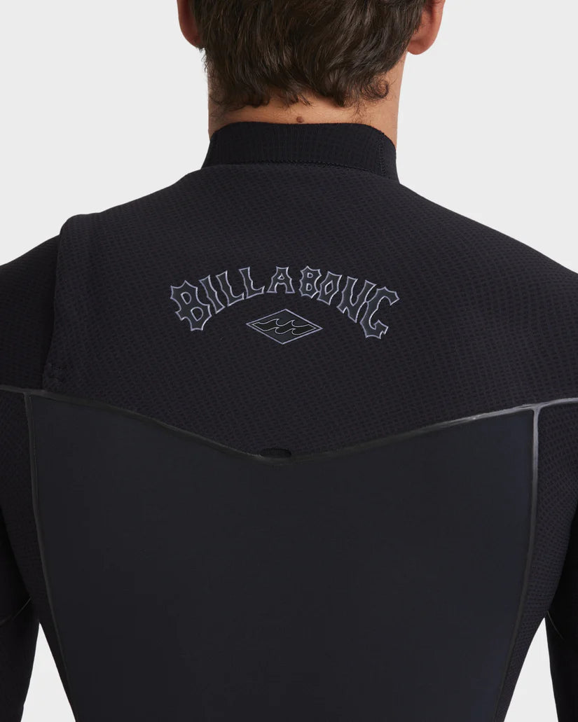 Mens 4/3mm Revolution Pro Chest Zip Steamer Wetsuit - Black