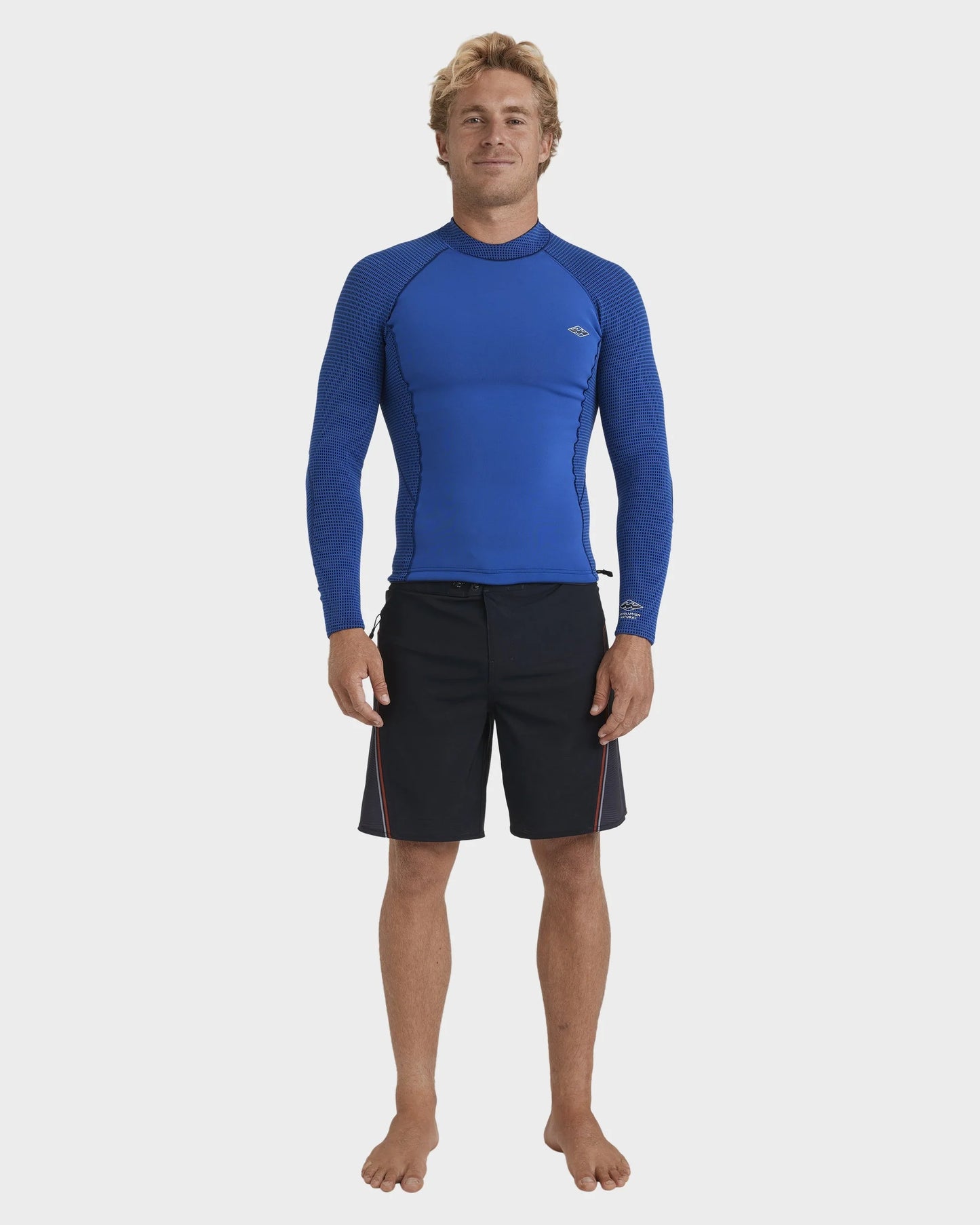 Mens 1mm Revolution Long Sleeve Wetsuit Top - Dark Cobalt