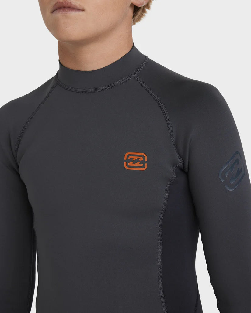 Billabong Boy's 1mm Absolute Natural Long Sleeve Wetsuit Top - Graphite