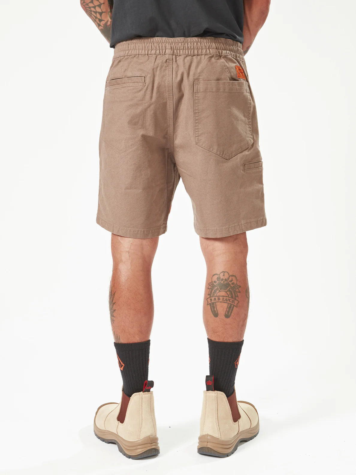 CALIPER ELASTIC WAIST SHORT 17" - BRINDLE