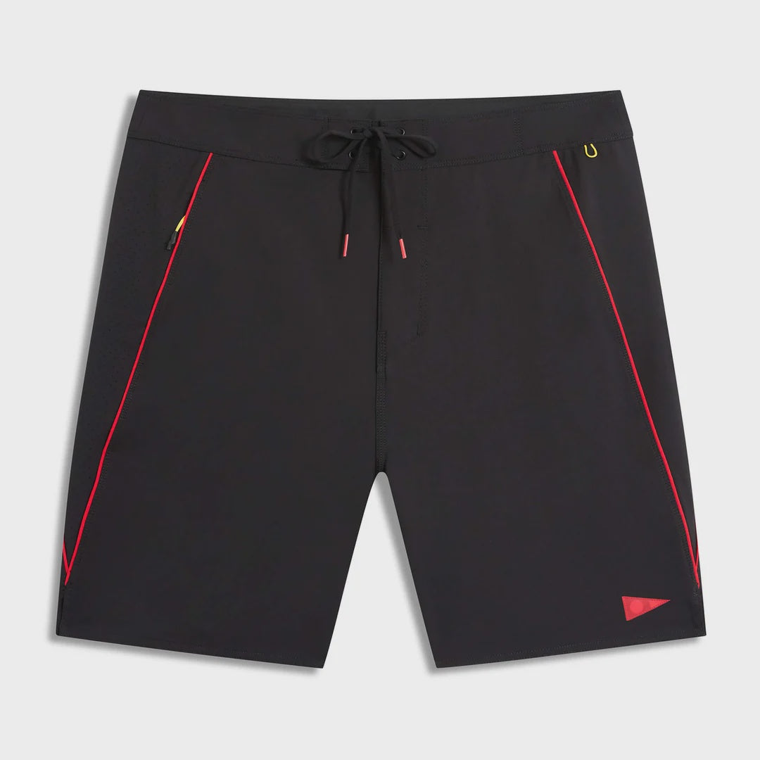 Florence Airtex Gamma Boardshort - Black/Red