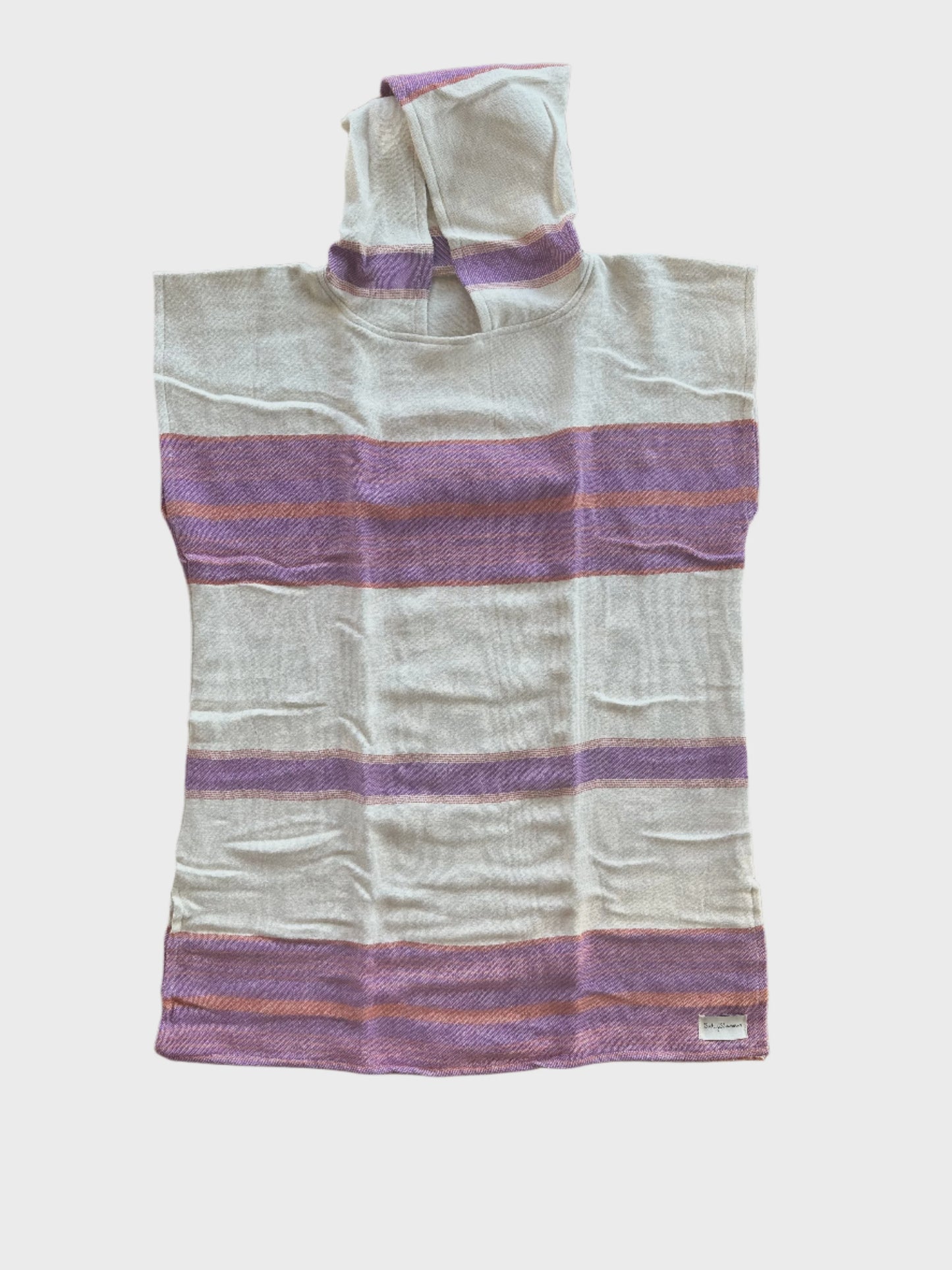 Salty Shadows Kids Lilac Stripe Turkish Towel Poncho