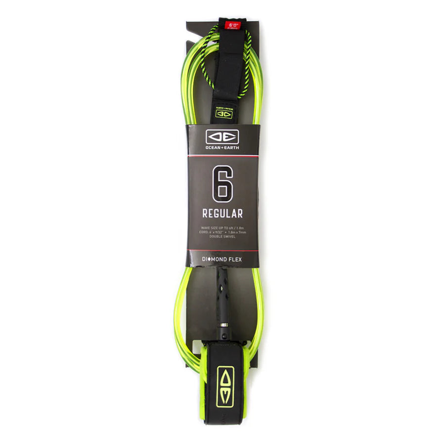 DIAMOND FLEX REGULAR 6FT LEASH - LIME