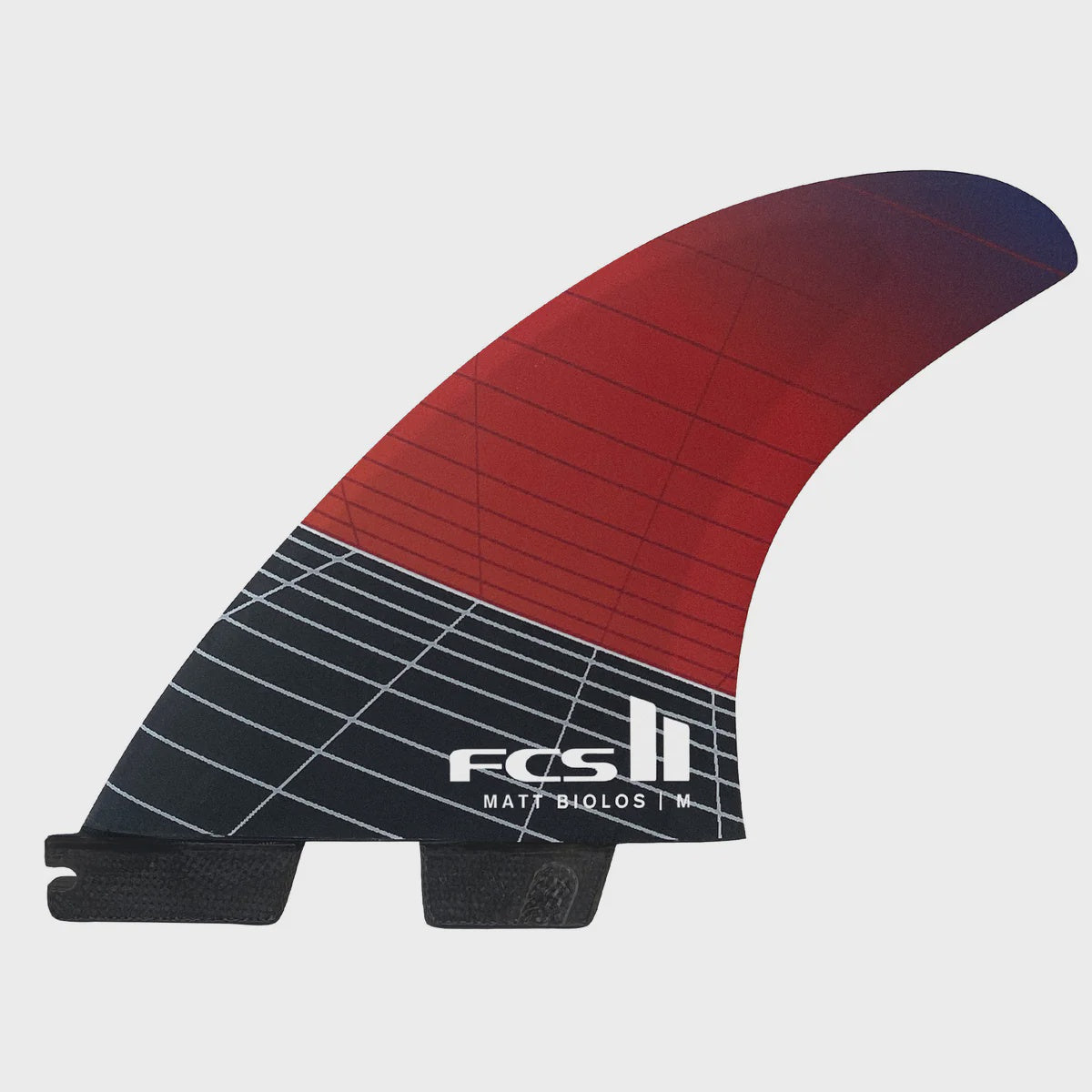 FCS II Matt Biolos Medium Tri Fin Set - Red
