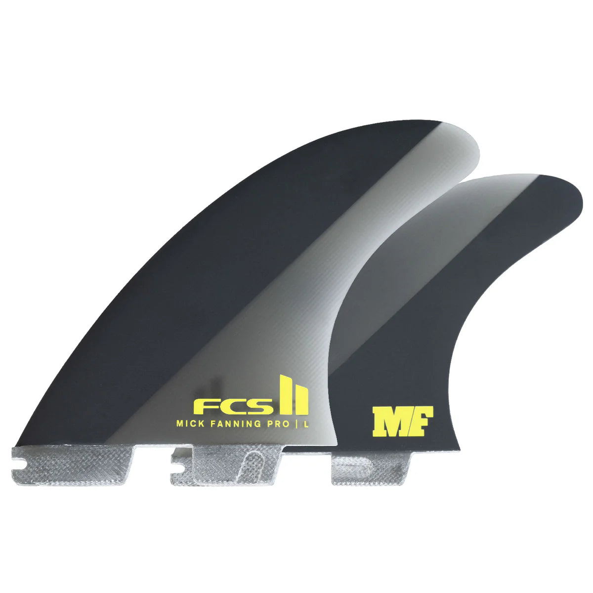 FCS II MICK FANNING PG PRO TRI FIN SET - BLACK/ACID
