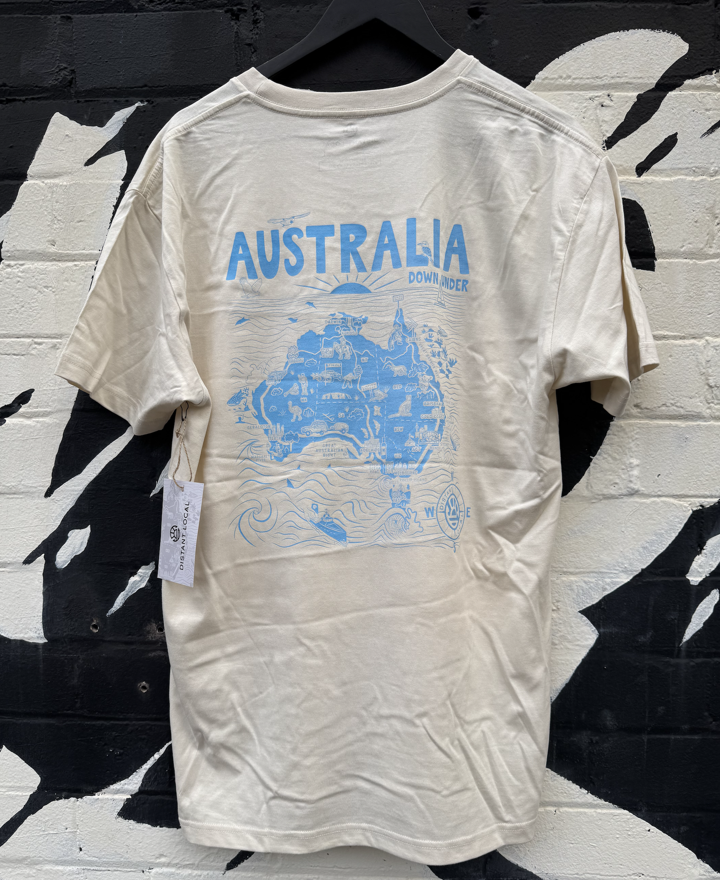 Australia Map Shop Tee - Ecru