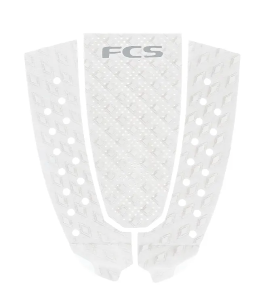 FCS T-3 Eco Pin Tail Traction Tail Pad - White