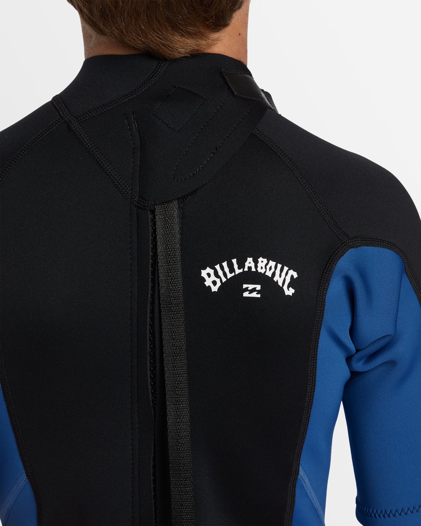Boys 202 Foil Back Zip Short Sleeve Springsuit Wetsuit - Mid Blue