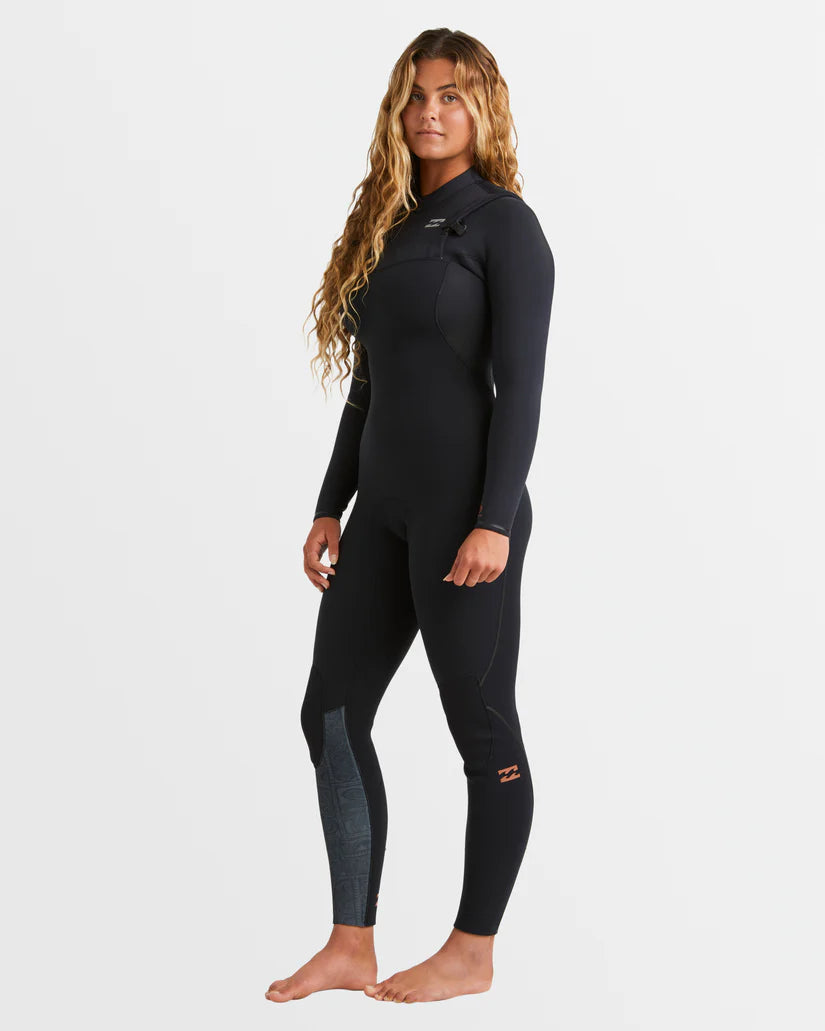 Women's 3/2mm Furnace Natural Steamer Wetsuit - Black Tiki