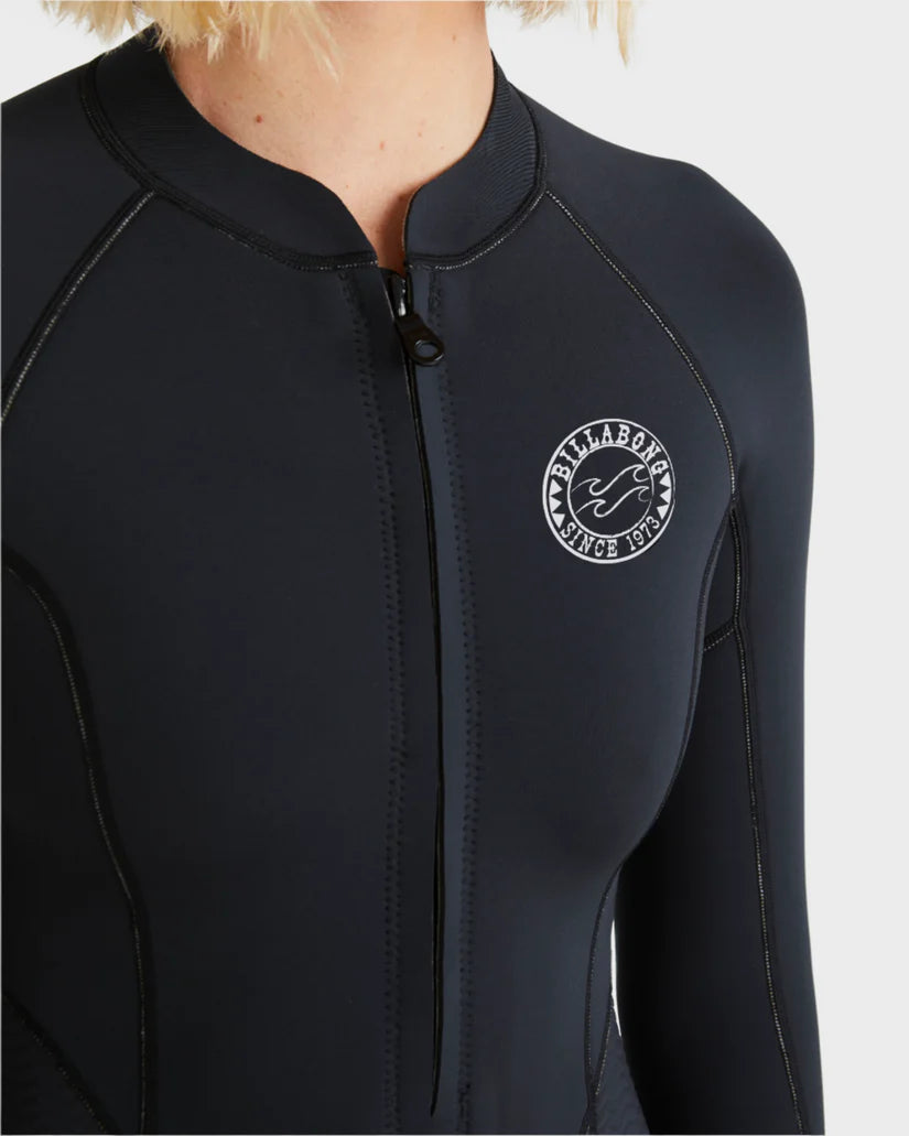 Women's Salty Dayz Natural Long Sleeve Springsuit Wetsuit - Black