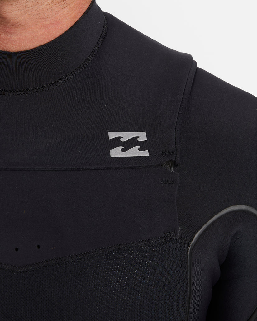 Mens 4/3mm Furnace Natural Chest Zip Steamer Wetsuit - Black