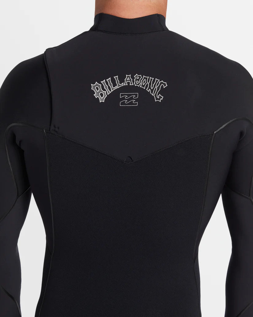 Mens 4/3mm Furnace Natural Chest Zip Steamer Wetsuit - Black
