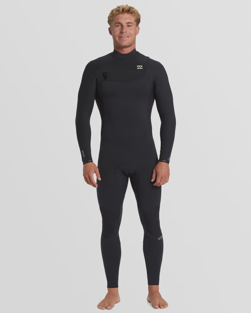 Mens 4/3mm Revolution Natural Chest Zip Wetsuit - Black