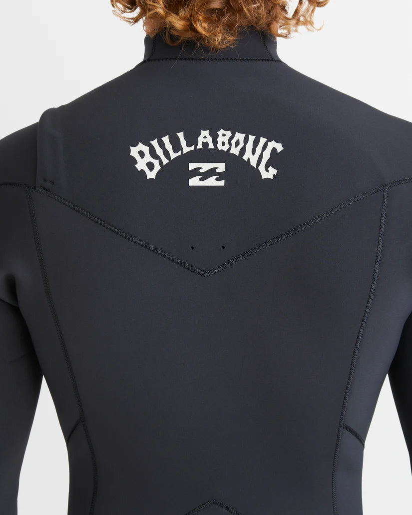 Men's 2mm Absolute Natural Chest Zip Long Sleeve Springsuit - Black