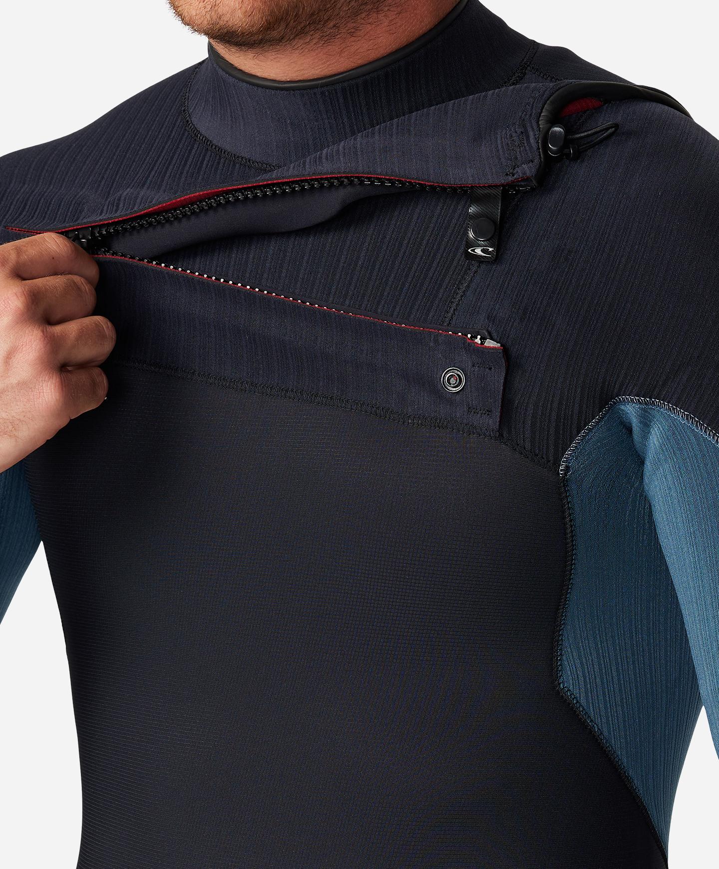 HyperFire 4/3mm Steamer Chest Zip Wetsuit - Cadet/Black