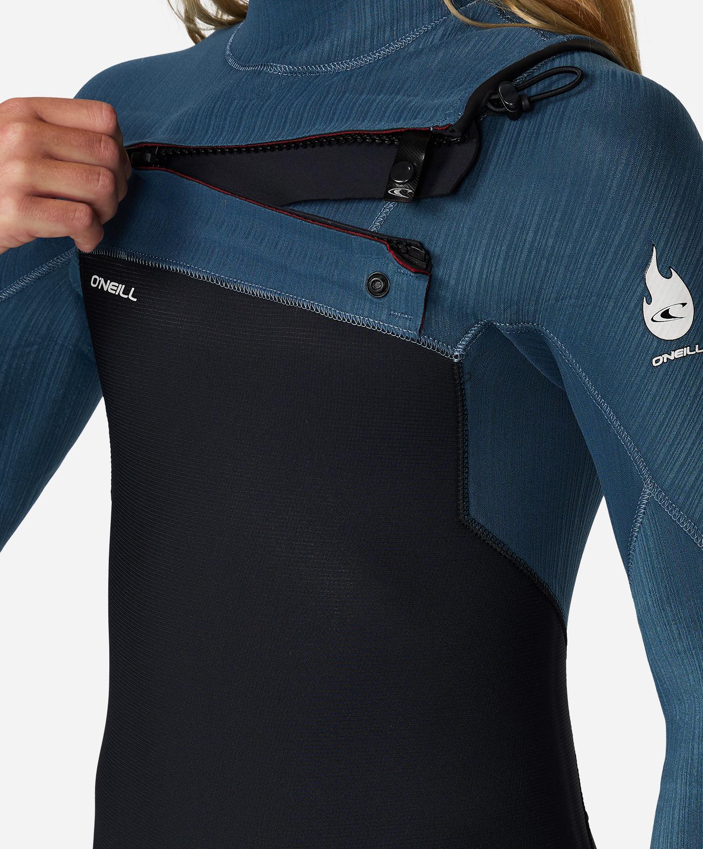 Boy's HyperFire 3/2mm Steamer Chest Zip Wetsuit - Cadet Blue