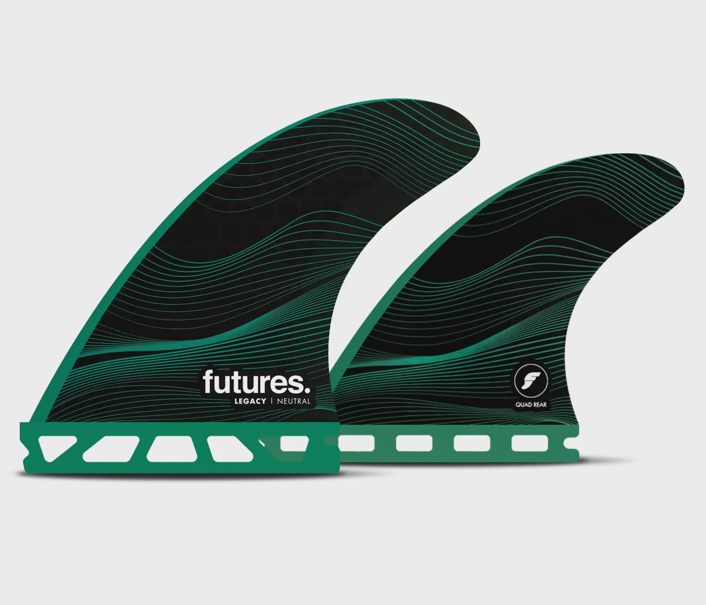 Futures F6 Honeycomb Quad Fin Set - Green