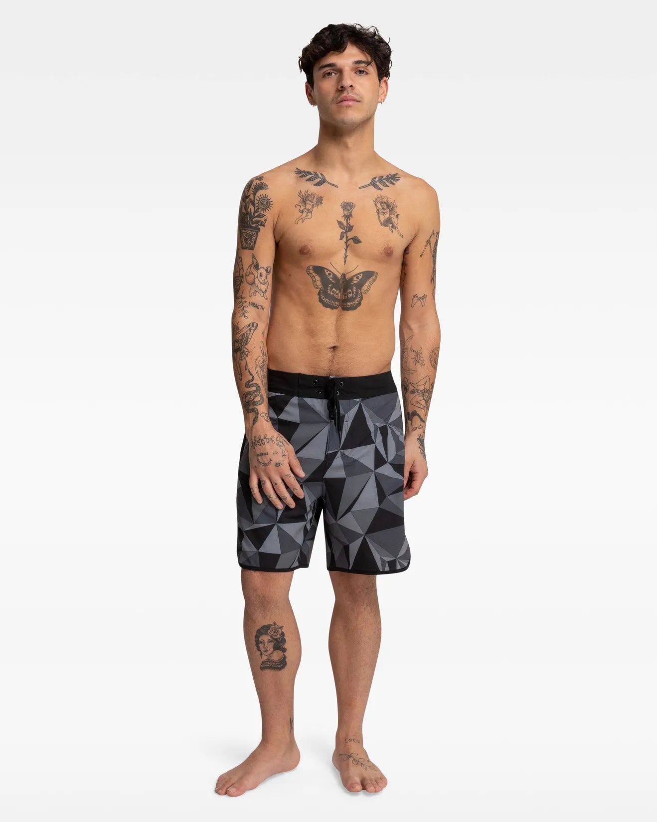 PHANTOM SWEEP GEO BOARDSHORT - BLACK