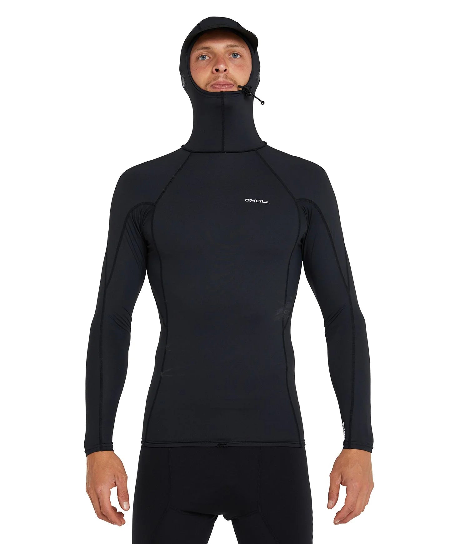 PSYCHO HOODED UV LS CREW - BLACK