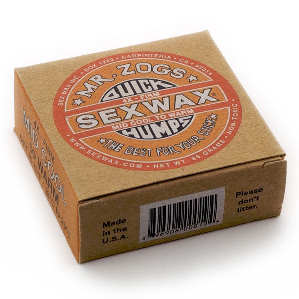 Sex Wax Quick Humps Mid Cool Surfboard Wax - Orange Label