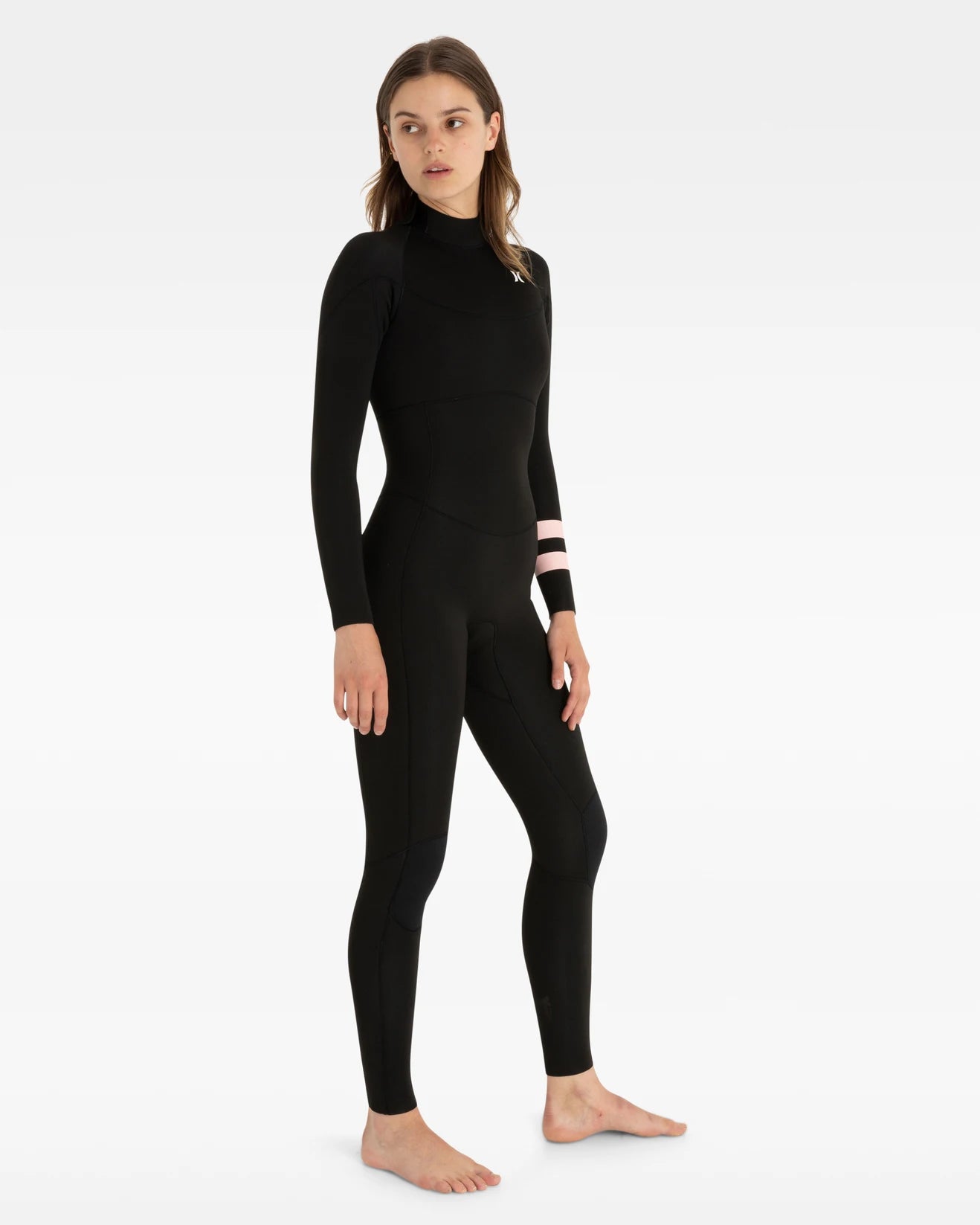 Women's Advant 3/2mm Back Zip Wetsuit Steamer - Black Pink