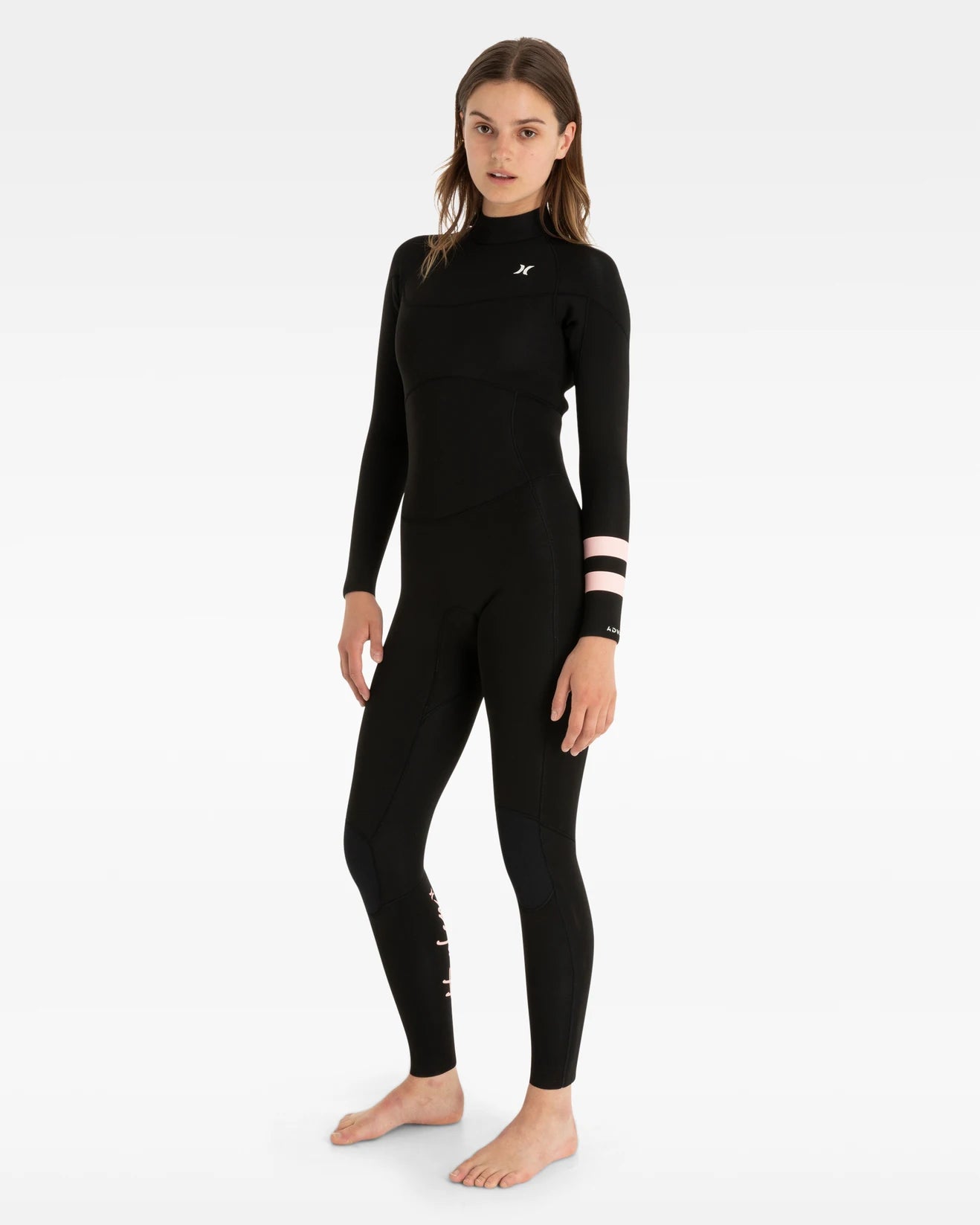 Women's Advant 3/2mm Back Zip Wetsuit Steamer - Black Pink