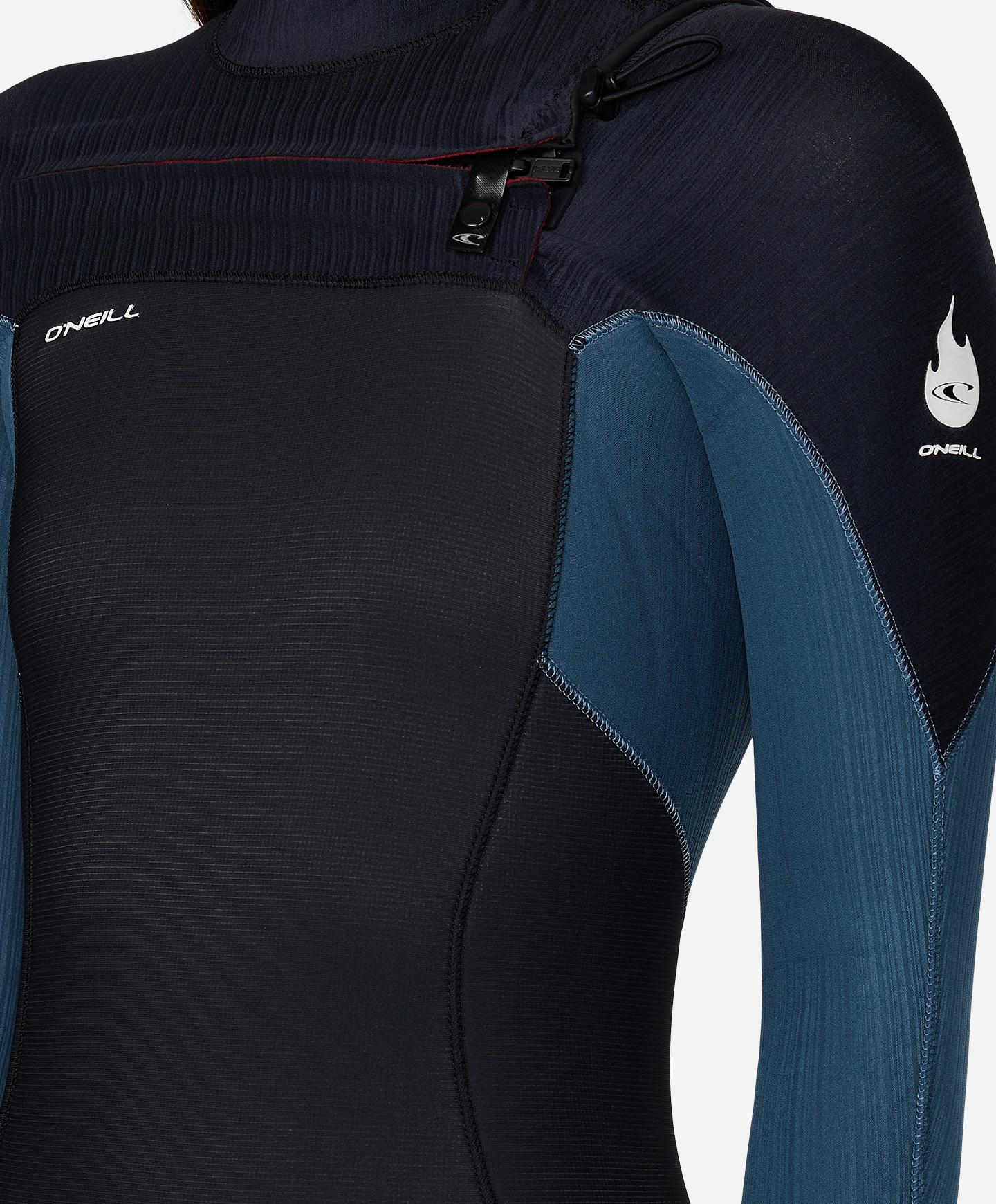 Women's HyperFire 3/2mm Steamer Chest Zip Wetsuit - Cadet/Black