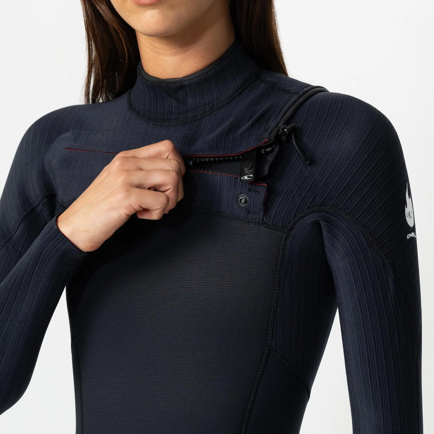 O'neill Women's HyperFire 3/2mm Steamer Chest Zip Wetsuit - Black