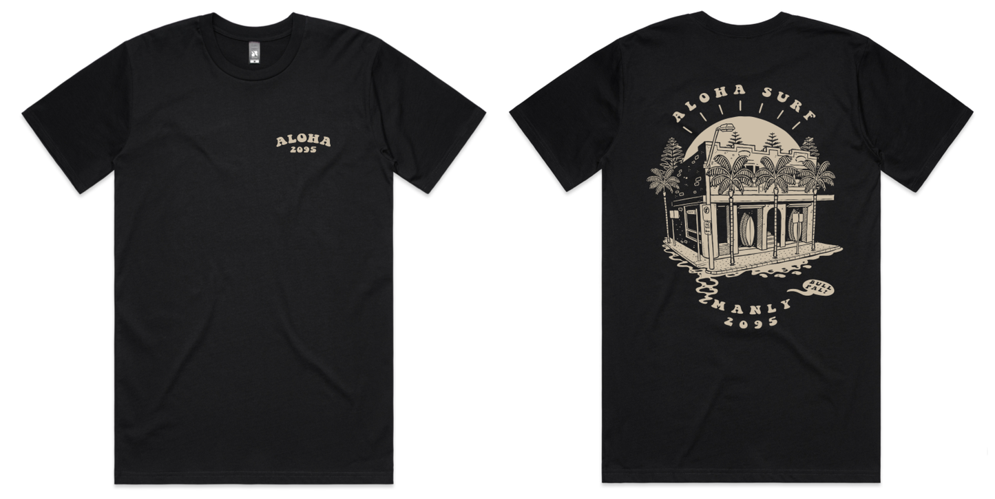 ALOHA 2095 SS SHOP TEE - BLACK