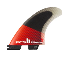 FCS II Accelerator PC Tri Fin Set - Red/Black