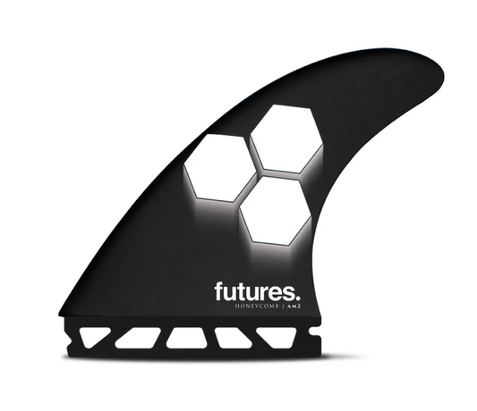 Futures Al Merrick AM2 Thruster Fin Set - Black/White