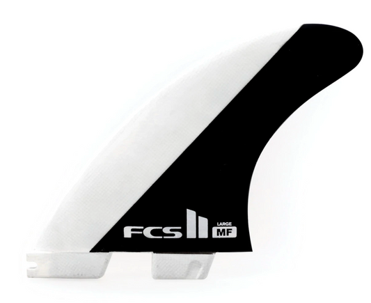 FCS II Mick Fanning Tri Fin Set - Black/White