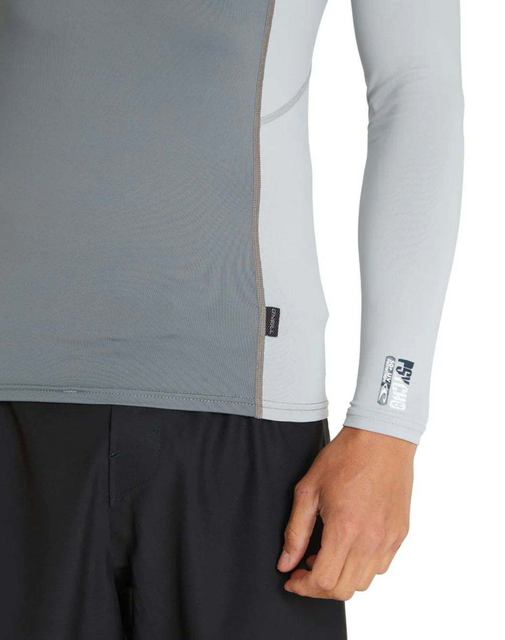PSYCHO UV LS RASH VEST - BLACK/SMOKE