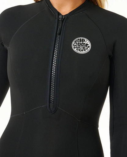 Rip Curl G-Bomb 1.5mm Long Sleeve Full Zip Full Coverage Springsuit - Black