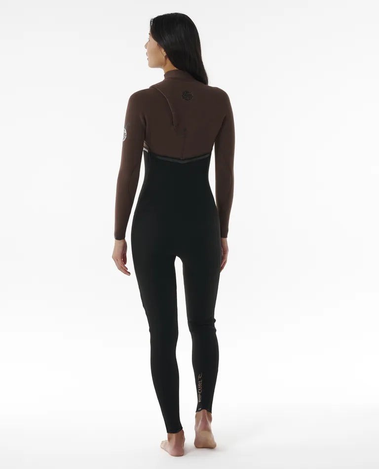 WOMEN'S E-BOMB 4/3MM ZIP FREE STEAMER - CHOCOLATE