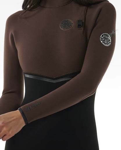 WOMEN'S E-BOMB 4/3MM ZIP FREE STEAMER - CHOCOLATE