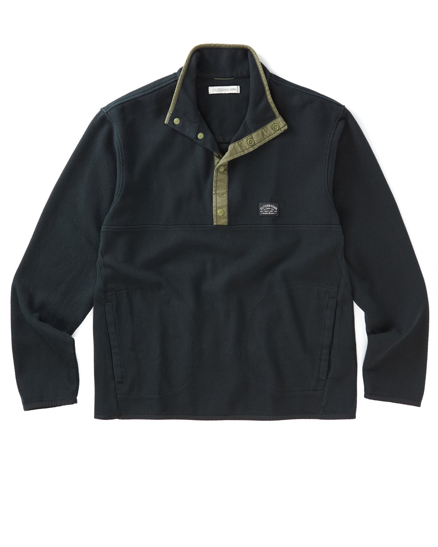 Outerknown Blanket Snap Popover - Pitch Black