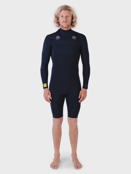 Matuse Tactical 2mm Long Sleeve Back Zip Spring Suit - Black