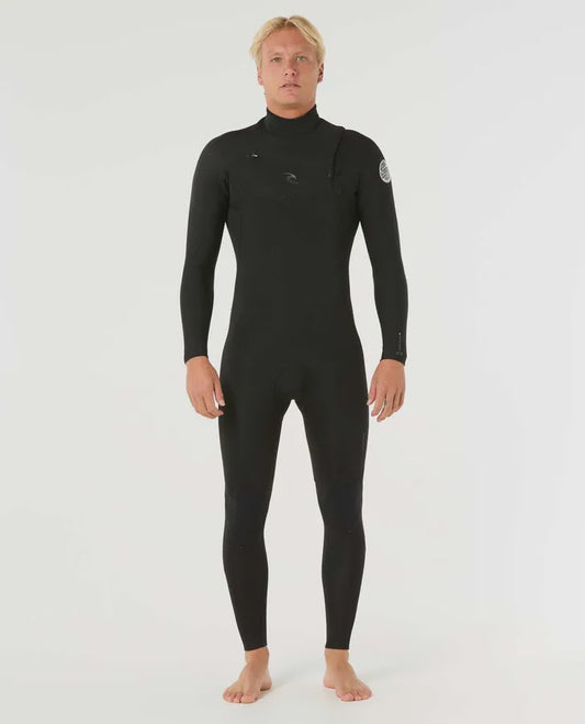 Men's Dawn Patrol 3/2mm Chest Zip Steamer Wetsuit - Black