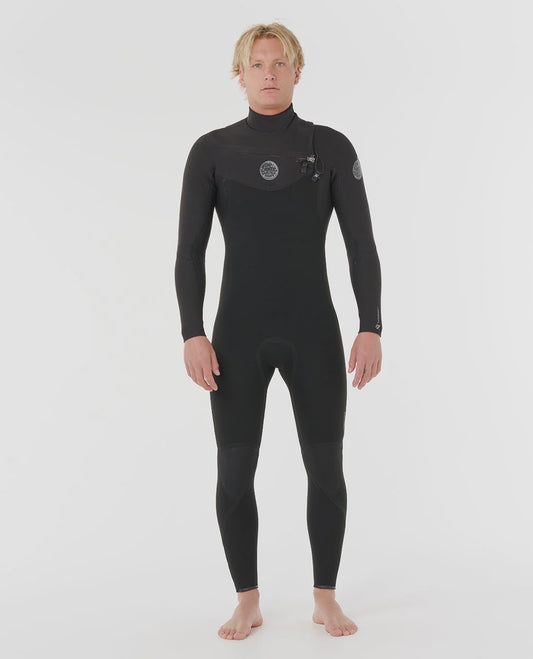 Rip Curl Men's Flashbomb 3/2 Chest Zip Fullsuit Wetsuit - Black