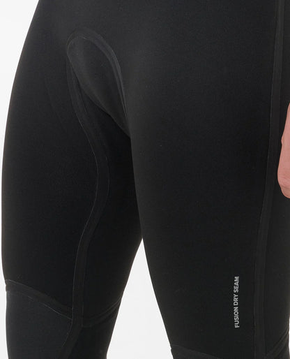 Rip Curl Men's Flashbomb 3/2 Chest Zip Fullsuit Wetsuit - Black