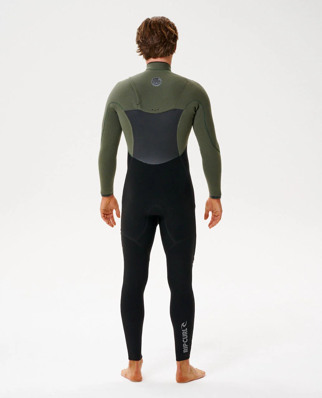 Rip Curl Men's Flashbomb 3/2 Chest Zip Fullsuit Wetsuit - Deep Cactus