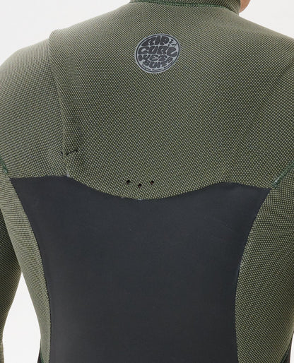 Rip Curl Men's Flashbomb 3/2 Chest Zip Fullsuit Wetsuit - Deep Cactus