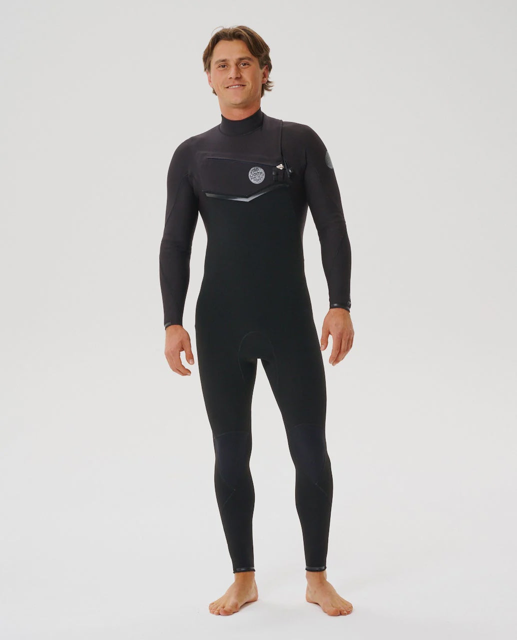 Rip Curl Men's E-Bomb 3/2 Chest Zip Wetsuit - Black