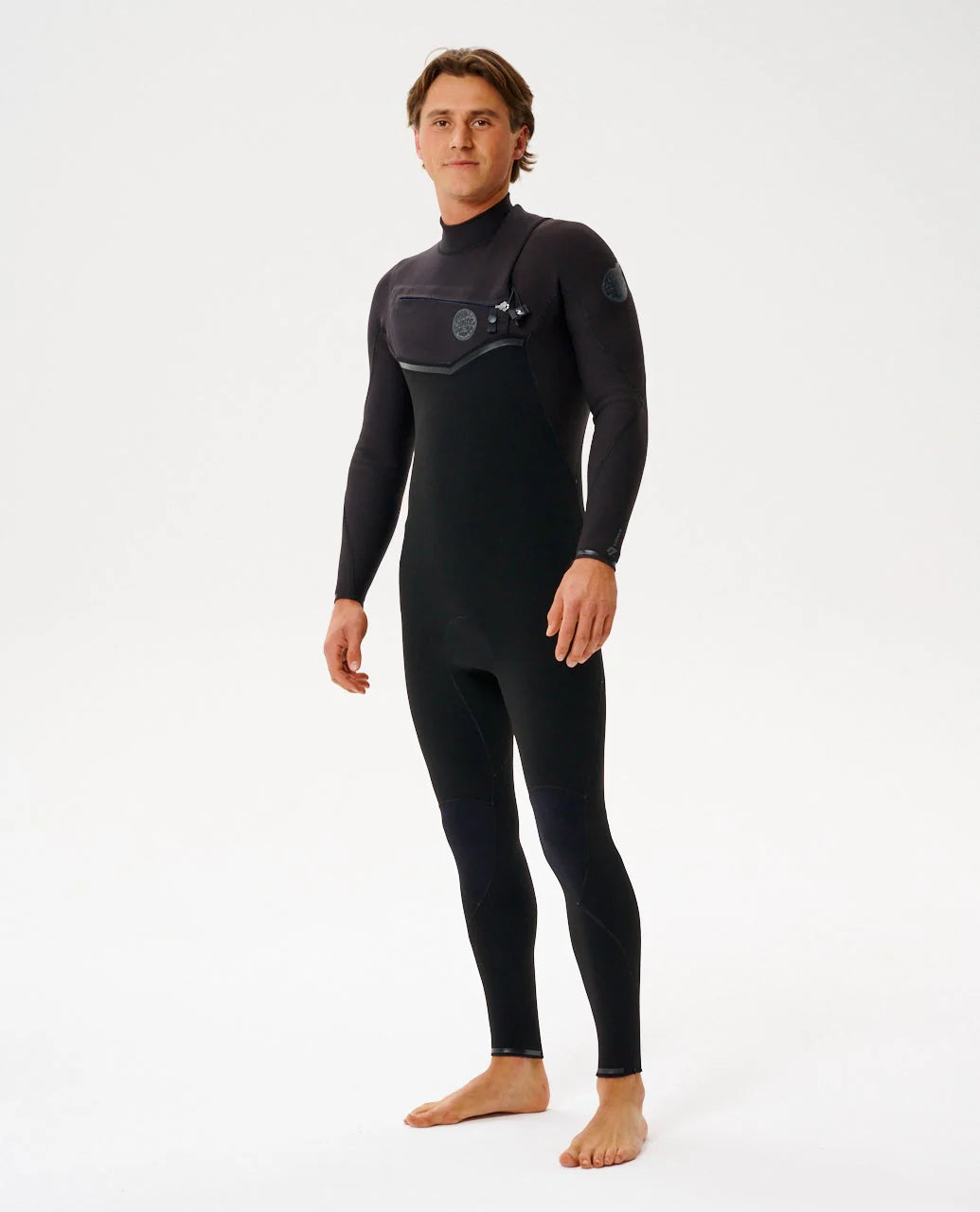 Rip Curl Men's E-Bomb 3/2 Chest Zip Wetsuit - Black