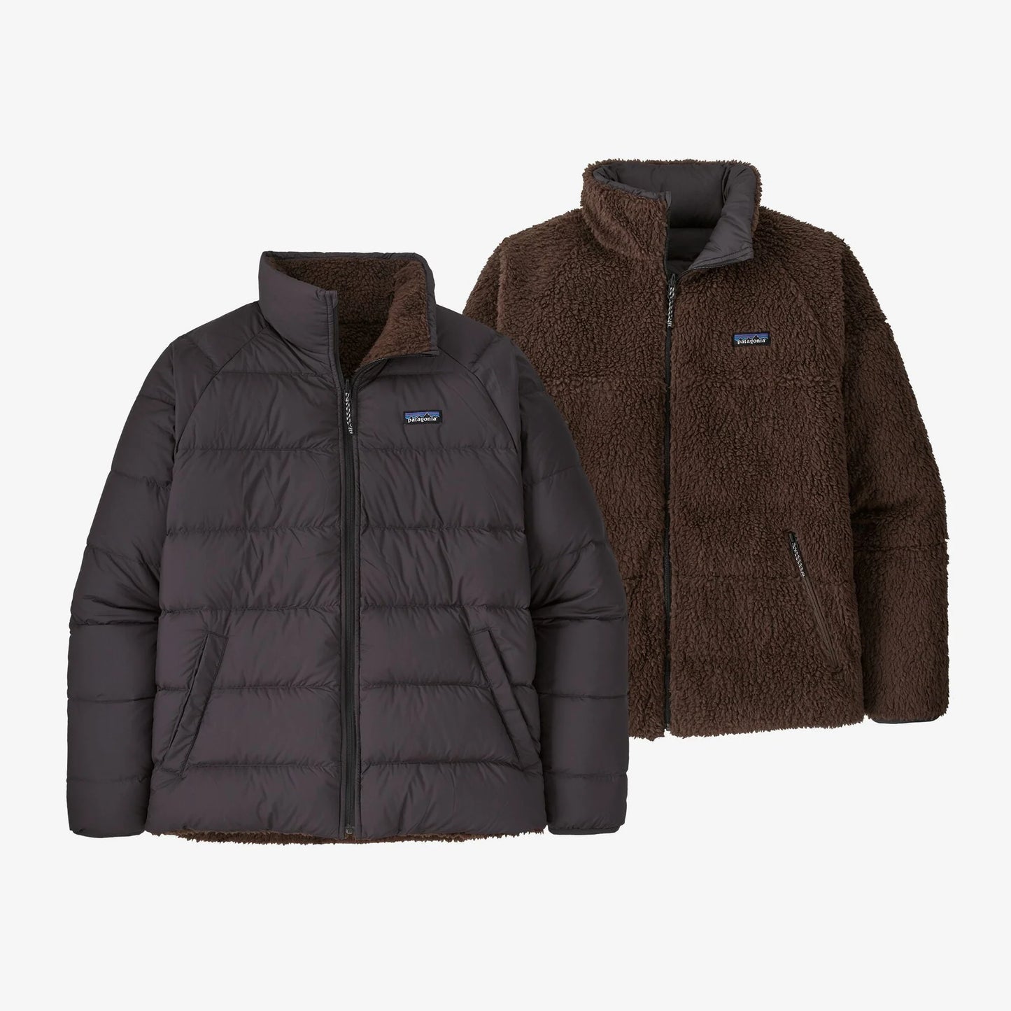 MEN'S REVERSIBLE SILENT DOWN JACKET - INK BLACK